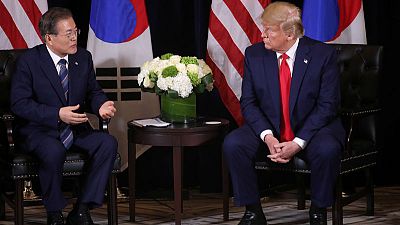 Trump, South Korea's Moon discuss trying to maintain talks with North Korea Trump, South Korea's Moon discuss trying to maintain talks with North Korea
