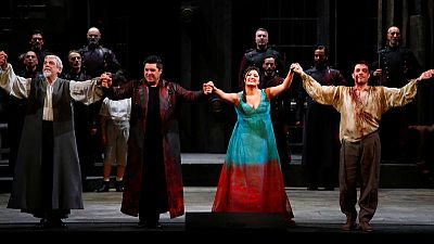 'Tosca' with a touch of cinema enthrals Milan's La Scala at opening night 'Tosca' with a touch of cinema enthrals Milan's La Scala at opening night