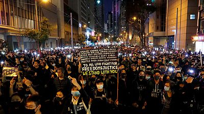 Hong Kong sees biggest protests since democrats' election boost Hong Kong sees biggest protests since democrats' election boost