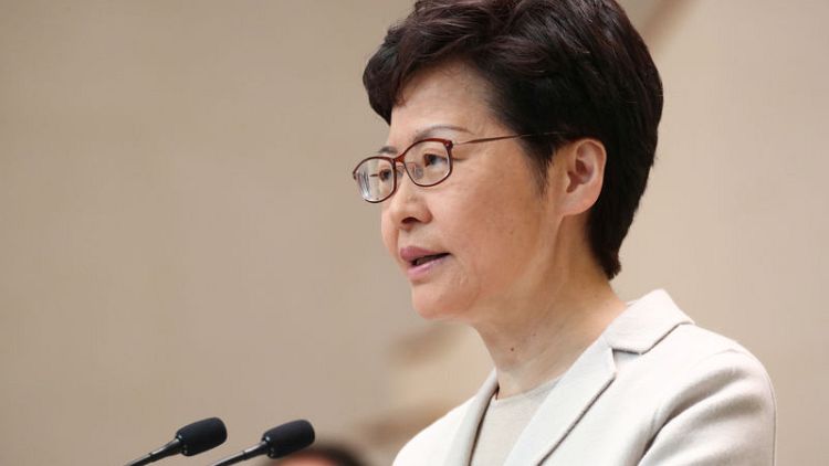 Hong Kong leader does not rule out reshuffle, says focus is restoring order