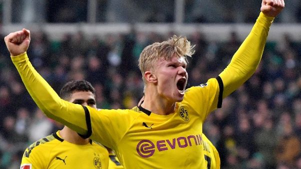 Calcio: Germania;Haaland non si ferma più,a segno anche oggi Calcio: Germania;Haaland non si ferma più,a segno anche oggi