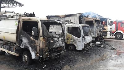 Incendio mezzi raccolta rifiuti, arresti Incendio mezzi raccolta rifiuti, arresti