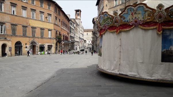 A Perugia notte con scenario coprifuoco A Perugia notte con scenario coprifuoco