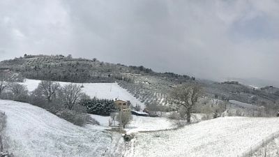 Neve su Assisi e altri centri Umbria