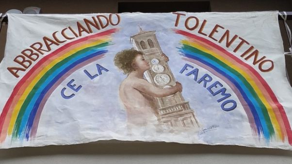 Tolentino, 'Andrà tutto bene' opera arte Tolentino, 'Andrà tutto bene' opera arte