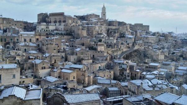 Neve in Basilicata, imbiancati i Sassi Neve in Basilicata, imbiancati i Sassi