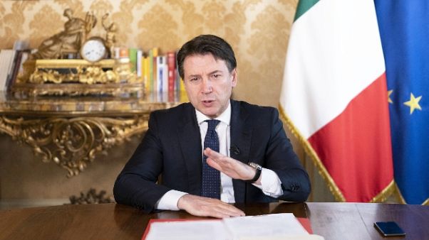 Al via riunione Conte-leader opposizione Al via riunione Conte-leader opposizione