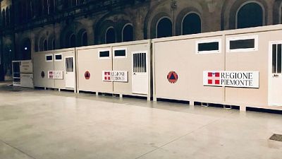 Coronavirus: alle Ogr di Torino i primi moduli prefabbricati Coronavirus: alle Ogr di Torino i primi moduli prefabbricati