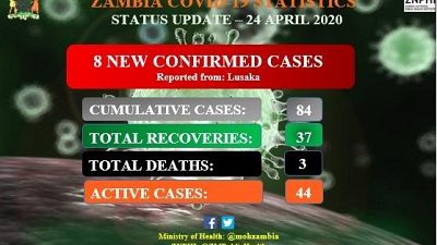 Coronavirus - Zambia: Status Update 24 April 2020