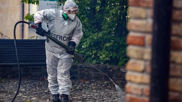 L'Esercito sanifica le chiese di Roma L'Esercito sanifica le chiese di Roma