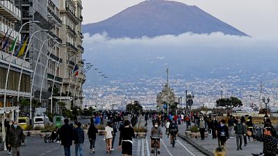 Napoli,lungomare bloccato,'notte follia' Napoli,lungomare bloccato,'notte follia'