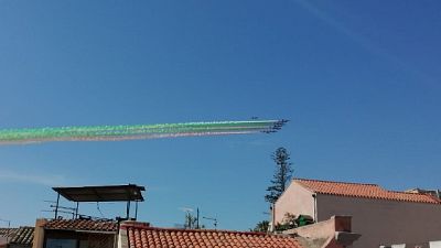 Spettacolo Frecce Tricolori su Cagliari Spettacolo Frecce Tricolori su Cagliari