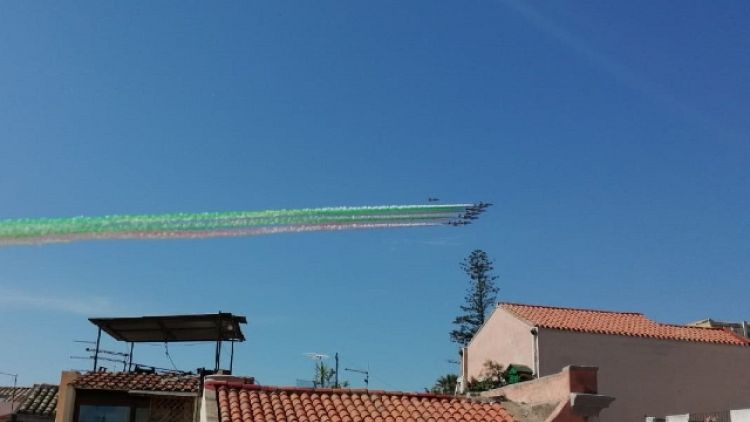 Spettacolo Frecce Tricolori su Cagliari