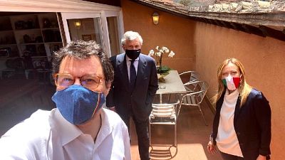 Tra i presenti Meloni, Tajani e Salvini Tra i presenti Meloni, Tajani e Salvini