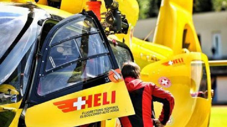 Ferito trasportato in elicottero in ospedale a Bolzano