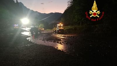 Due case evacuate per rischio frana Due case evacuate per rischio frana