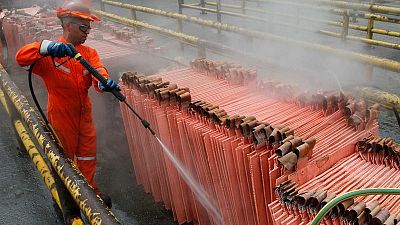 Cobre cae por debajo de 10.000 $ antes de festividad en China Cobre cae por debajo de 10.000 $ antes de festividad en China