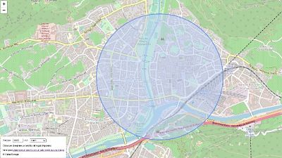 Click sulla propria casa e appare cerchio della zona consentita Click sulla propria casa e appare cerchio della zona consentita