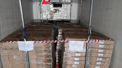Guardia costiera ha trovato la merce in un tir diretto a Pescara Guardia costiera ha trovato la merce in un tir diretto a Pescara