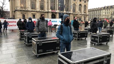 .Protesta in piazza a Torino, servono diritti e tutele .Protesta in piazza a Torino, servono diritti e tutele
