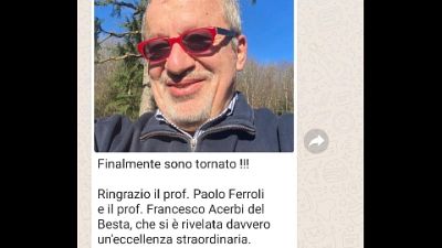 Sui social dopo le dimissioni dall'ospedale Sui social dopo le dimissioni dall'ospedale