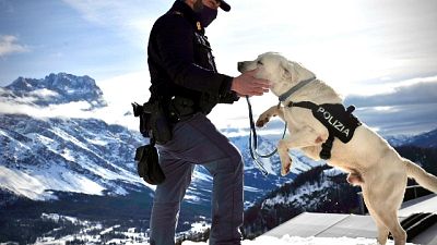 Cane polizia ha bonificato i luoghi cerimonia apertura Cane polizia ha bonificato i luoghi cerimonia apertura