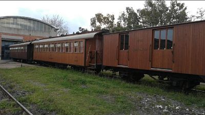 Per l'occasione viaggio con locomotore e 2 carrozze del 1913 Per l'occasione viaggio con locomotore e 2 carrozze del 1913