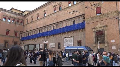 Stesa su Biblioteca Salaborsa presenti Merola e Schlein Stesa su Biblioteca Salaborsa presenti Merola e Schlein