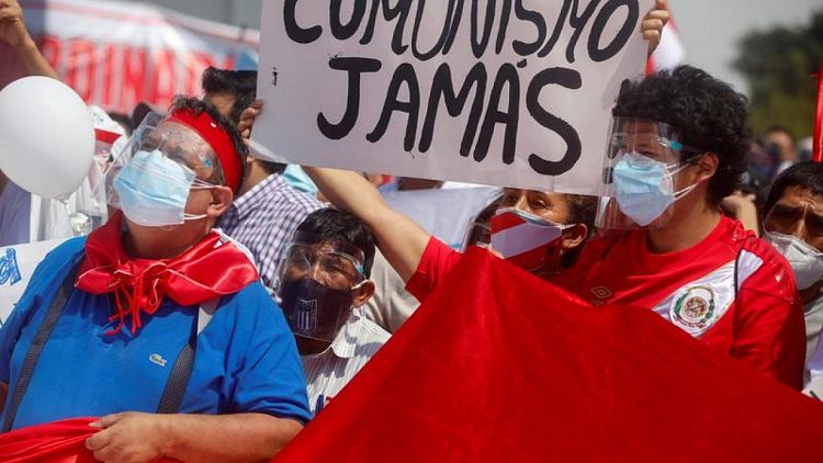 Peru's sol soars as socialist Castillo loses ground to right-wing Fujimori