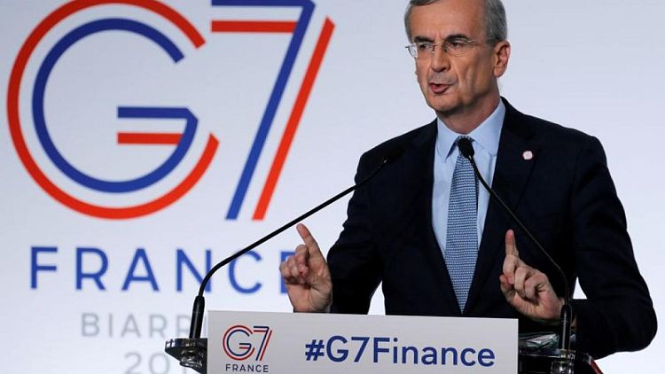 Bank of France governor sees French 2021 economic growth of at least 5.5%
