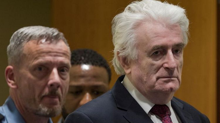 Britain says ex-Bosnian Serb wartime leader Karadzic to serve jail term in UK