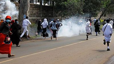 Kenyan police disperse protesters demonstrating against Israeli attacks on Gaza Kenyan police disperse protesters demonstrating against Israeli attacks on Gaza