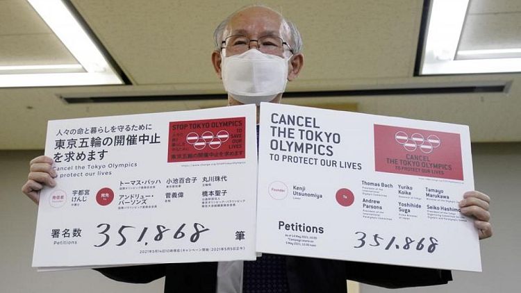 Críticos de JJOO Tokio entregan petición instando a cancelar evento