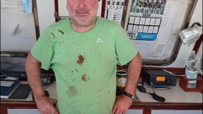 Giuseppe Giacalone è rimasto ferito dopo mitragliamento libico