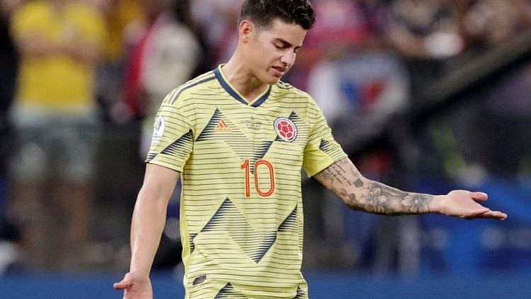 Colombia da de baja a James Rodríguez para eliminatoria y Copa América, cita a Cardona