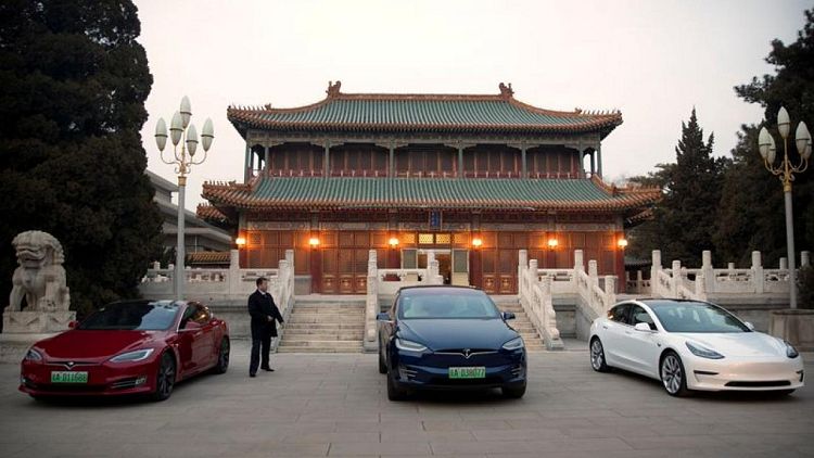 Tesla cars barred from some China government compounds - sources