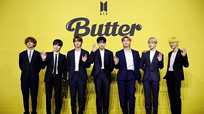 La megabanda de K-pop BTS renueva desafío de ganar un Grammy con "Butter" La megabanda de K-pop BTS renueva desafío de ganar un Grammy con "Butter"