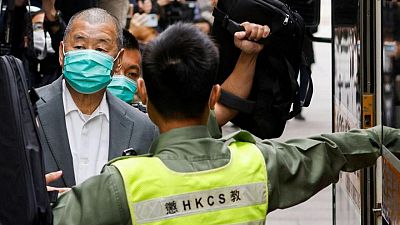 Exclusive: Hong Kong security chief threatens tycoon Lai's bankers with jail if they deal in his accounts Exclusive: Hong Kong security chief threatens tycoon Lai's bankers with jail if they deal in his accounts