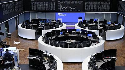 European shares hit record high, bond yields fall as inflation fears ease European shares hit record high, bond yields fall as inflation fears ease