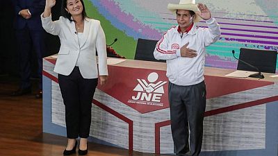 Peru's Castillo falls in polls, suggesting photo finish against Fujimori