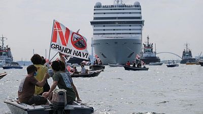 First post-COVID cruise ship leaves Venice amid protest