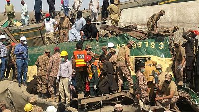 Death toll in Pakistan train crash rises to 56 Death toll in Pakistan train crash rises to 56