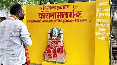 Indian village prays to 'goddess corona' to rid them of the virus