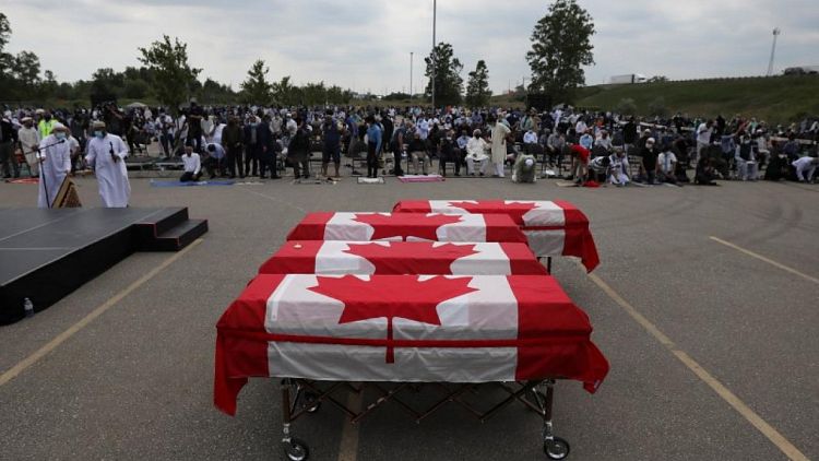 Hundreds take part in funeral of Canadian Muslim family killed in truck attack