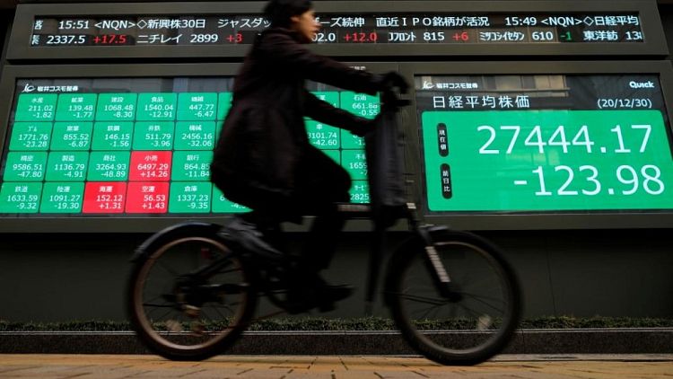 Asian shares mixed, dollar strong as investors eye Fed meeting