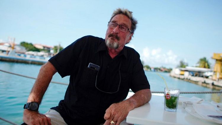 McAfee tells extradition hearing he faces politically-motivated charges