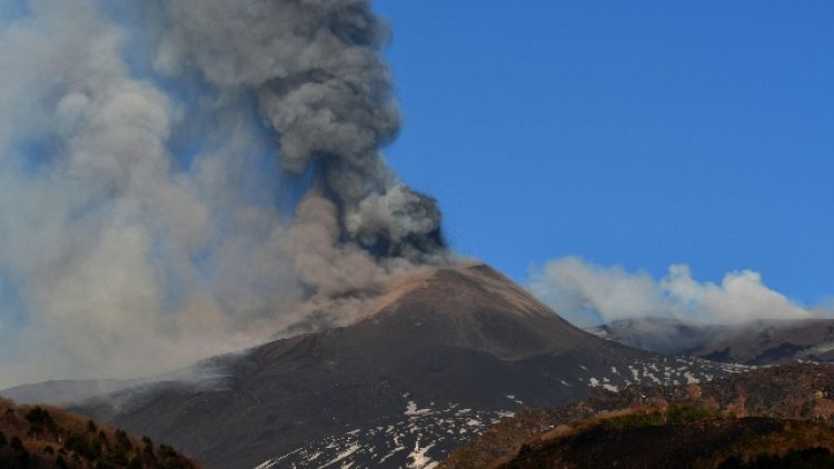 Alta nube eruttiva e da cratere, aeroporto di Catania operativo