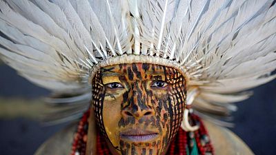 Firing arrows, indigenous people in Brazil protest bill curtailing land rights Firing arrows, indigenous people in Brazil protest bill curtailing land rights