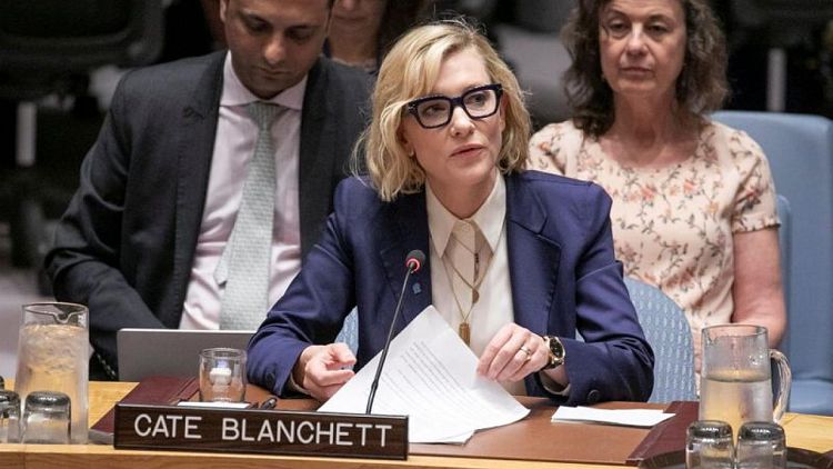 Actor Blanchett sees pandemic as chance for reflection on plight of refugees