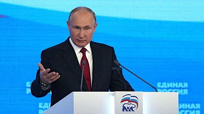 Russia's Putin tries to give ruling party a pre-election boost with spending promises Russia's Putin tries to give ruling party a pre-election boost with spending promises